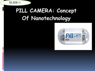 PILL CAMERA: Concept
Of Nanotechnology
sSLIDE-1
 