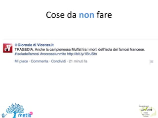 Cose da non fare
 