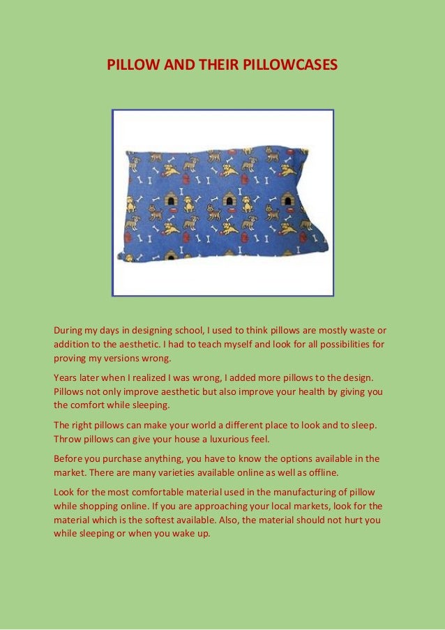 Pillow And Their Pillowcases