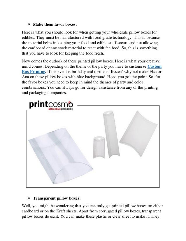 How To Make Your Pillow Boxes Versatile