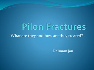 What are they and how are they treated?
Dr Imran Jan
 