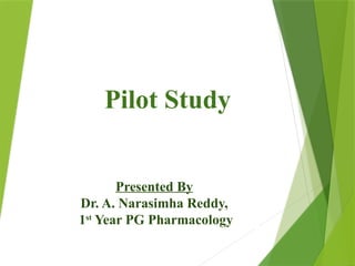 Comprehensive Overview of Pilot Studies in Research Methodology, pilot ...