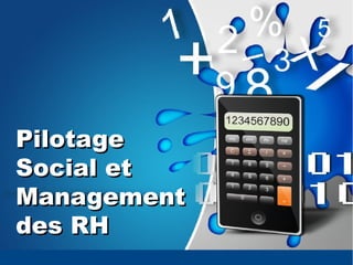 PilotagePilotage
Social etSocial et
ManagementManagement
des RHdes RH
 