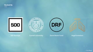 500 Startups Cornell University Dorm Room Fund Angel Investors
Backed By
 