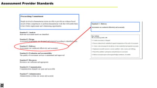 Assessment Provider Standards
 