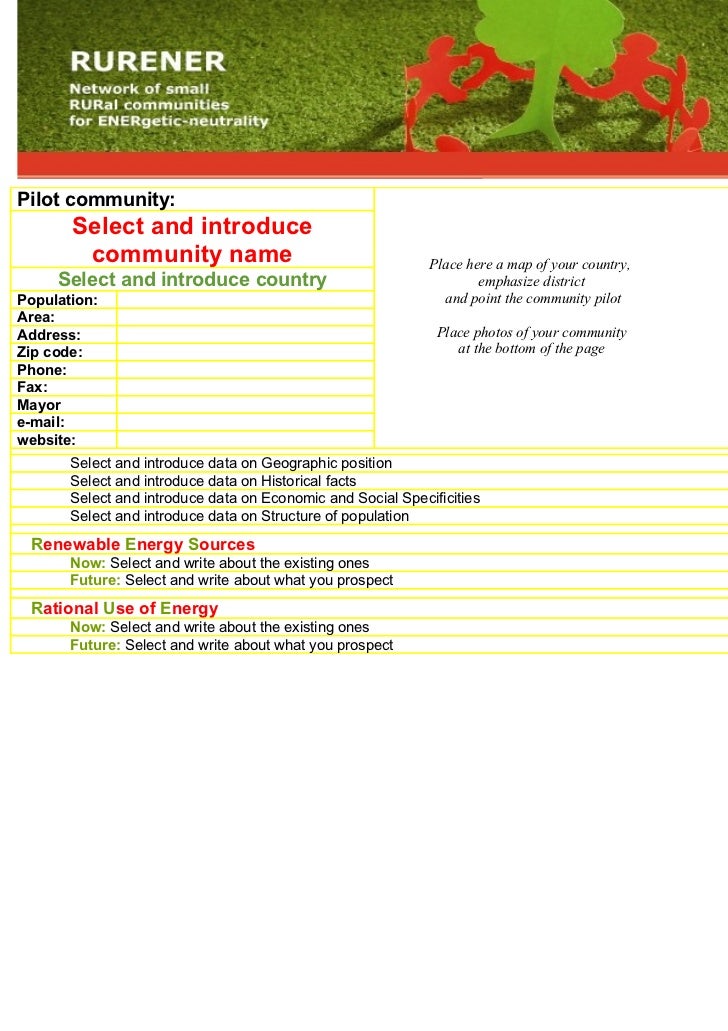 pilot community fact sheet template facts sheet