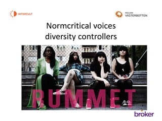 Normcritical voices
diversity controllers
 