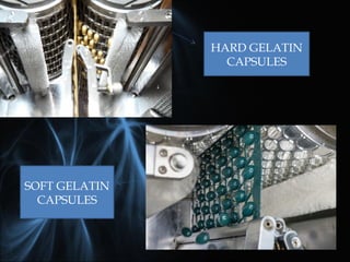 HARD GELATIN
CAPSULES
SOFT GELATIN
CAPSULES
 