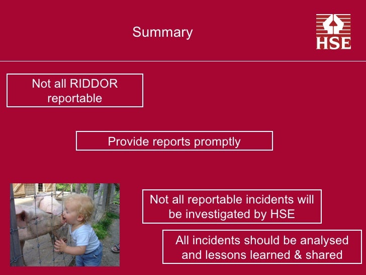 Reporting of Injuries, Diseases and Dangerous Occurrences Regulations