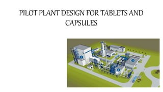 PILOT PLANT DESIGN FOR TABLETS AND
CAPSULES
 