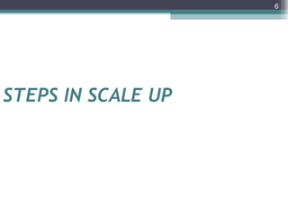 STEPS IN SCALE UP 