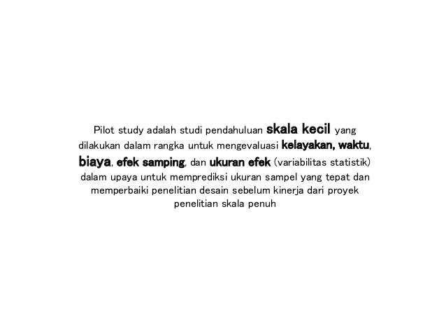 Metode Penelitian (PILOT STUDY)