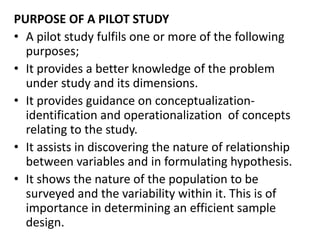 how to write pilot study in research proposal