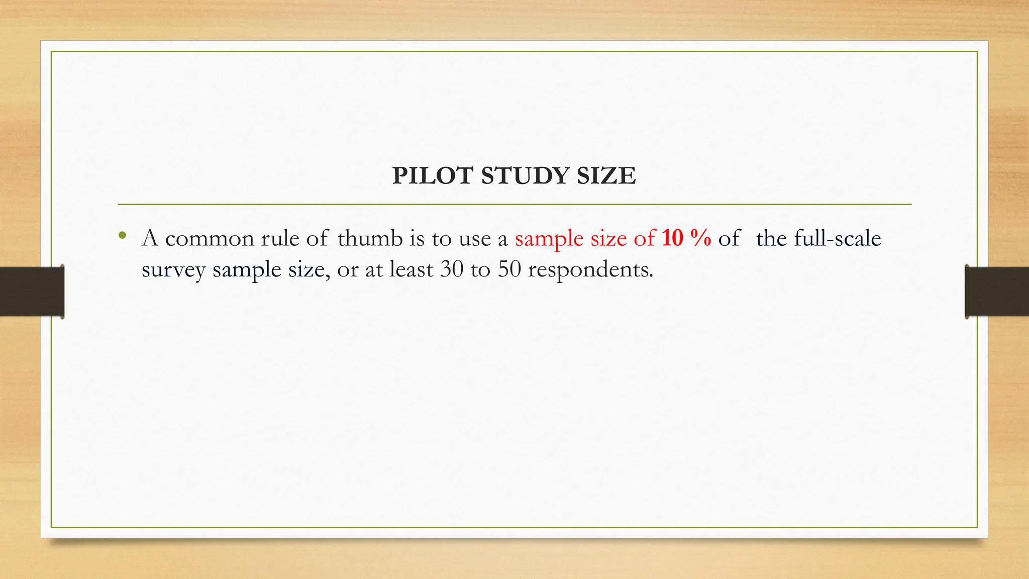 Pilot Study Definition