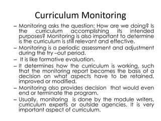 pilot testing, monitoring, and evaluating the implementation of the ...