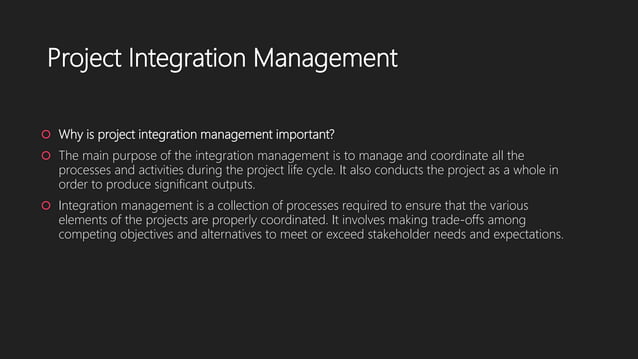 Project integration management | PPT