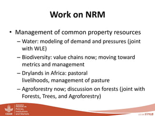 PIM - Presentation for Discussion with Donors and Partners - June 2013