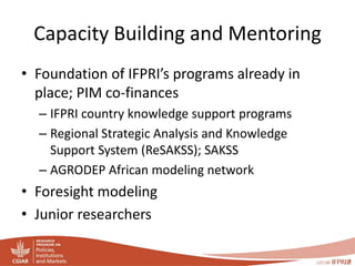 PIM - Presentation for Discussion with Donors and Partners - June 2013