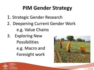 PIM - Presentation for Discussion with Donors and Partners - June 2013