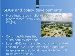 SDGs for water and sanitation; What's new? What's Different? Universal ...