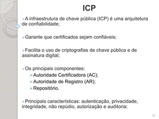 Objetivos da segurança;