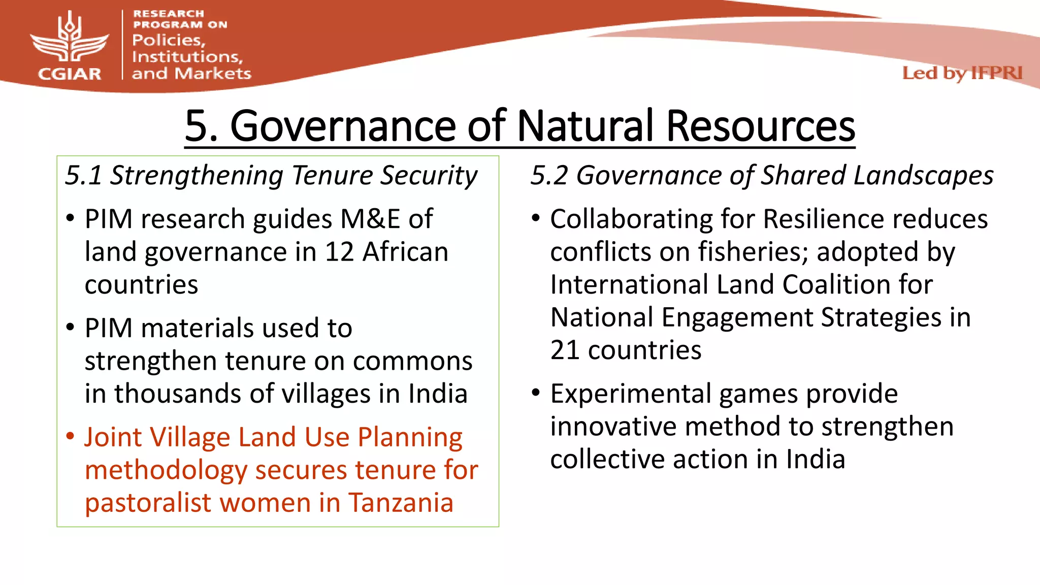 Governance of natural resources | PPTX