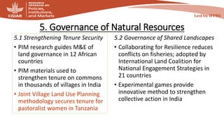 Governance of natural resources 