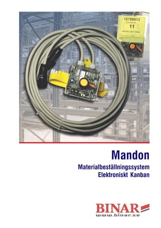 Mandon
Materialbeställningssystem
       Elektroniskt Kanban
 
