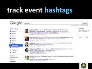 track event hashtags
 