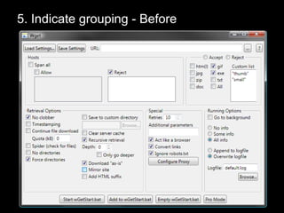 5. Indicate grouping - Before 