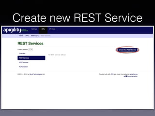 Create new REST Service 
 
