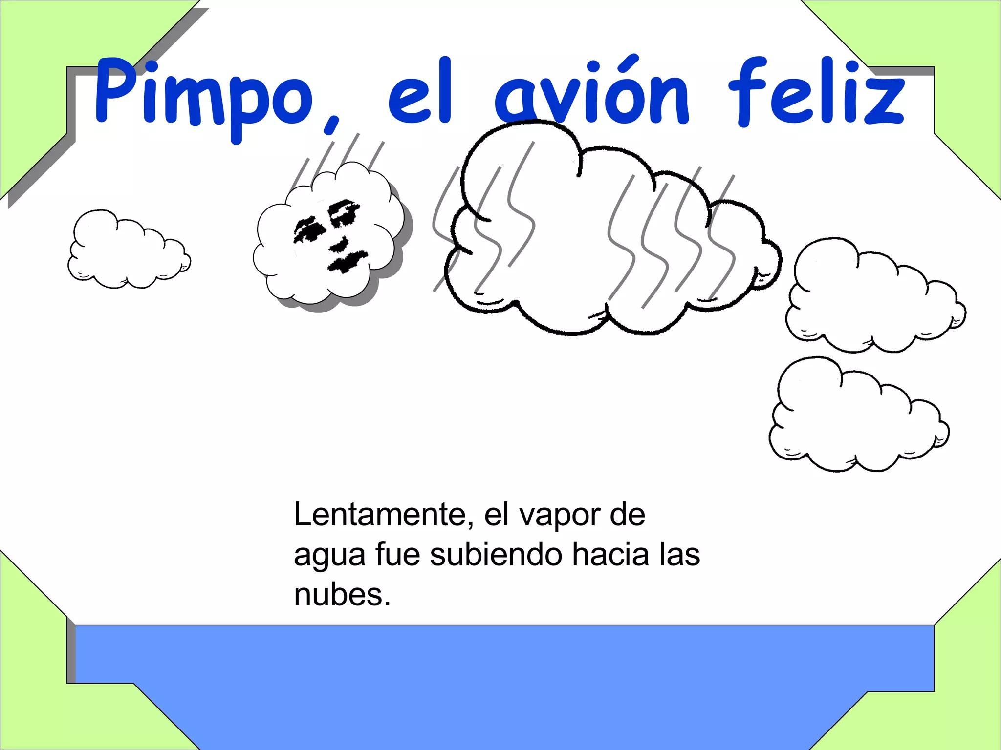 Pimpo, el avión feliz Lentamente, el vapor de agua fue subiendo hacia las nubes. 