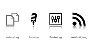 Vorbereitung   Aufnahme   Bearbeitung   Veröffentlichung
 
