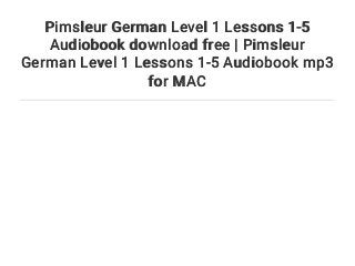 pimsleur german online pimsleur german online