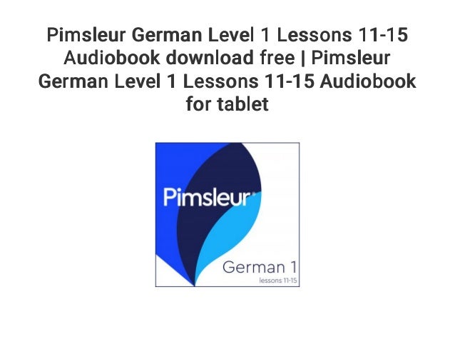 pimsleur german download pimsleur german download
