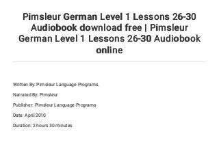 pimsleur german unlimited 1 pimsleur german unlimited 1