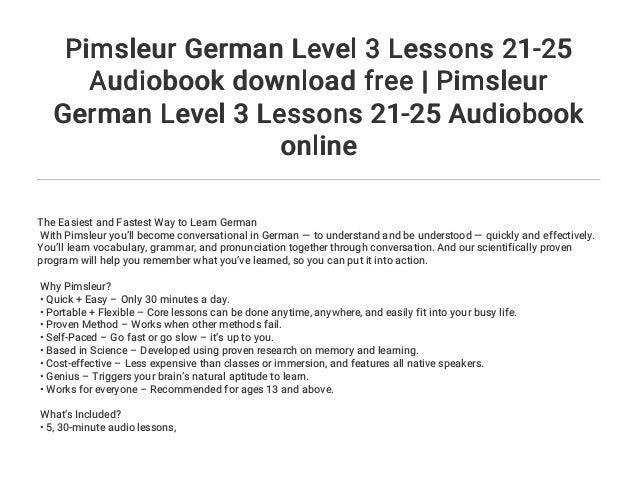 pimsleur german 3 download pimsleur german 3 download