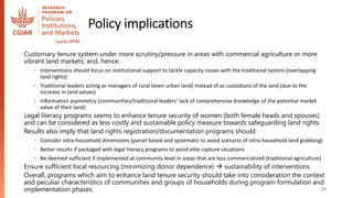 Land tenure and perceived tenure security in the era of social and ...