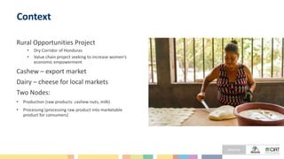 Gender dynamics in value chains: Beyond production node and a single commodity focus