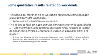 Gender dynamics in value chains: Beyond production node and a single commodity focus