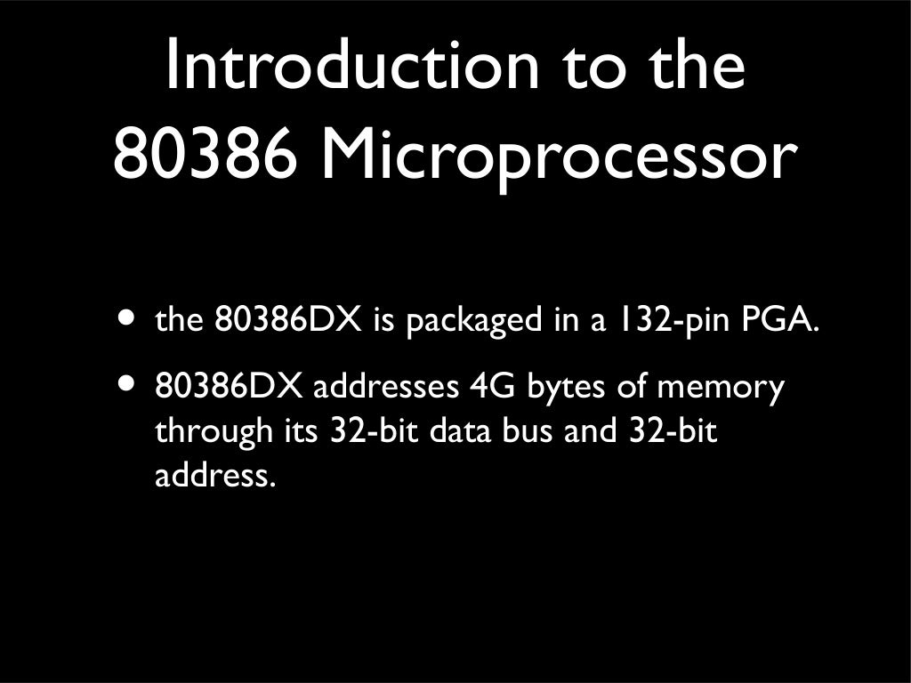 Pin Description Diagram of Intel 80386 DX Microprocessor