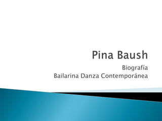 Biografía
Bailarina Danza Contemporánea
 