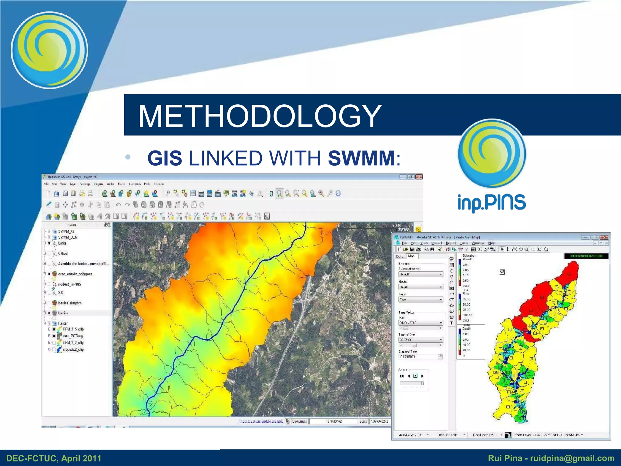 METHODOLOGY
                        • GIS LINKED WITH SWMM:




DEC-FCTUC, April 2011                             Rui Pina - ruidpina@gmail.com
 