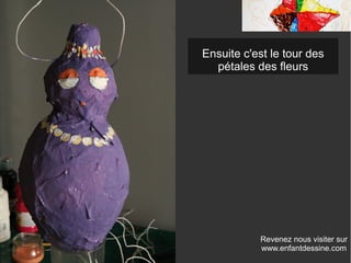 Revenez nous visiter sur
www.enfantdessine.com
Ensuite c'est le tour des
pétales des fleurs
 