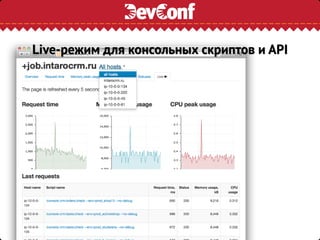 Live-режим для консольных скриптов и API
 