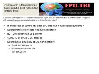 Erythropoietin in traumatic brain injury (EPO-TBI): a double-blind