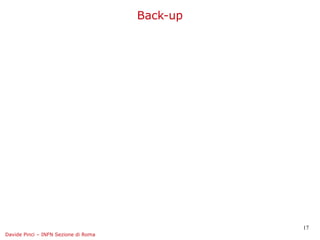 Back-up




                                                17
Davide Pinci – INFN Sezione di Roma
 