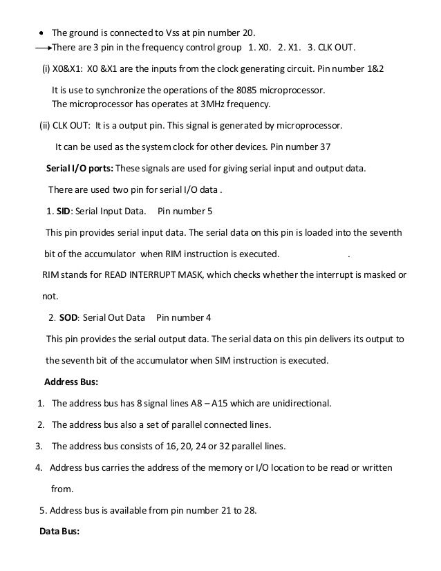 8085 generated how in signals control are 8085 configuration Pin of 8085 generated how in signals control are 8085 configuration Pin of
