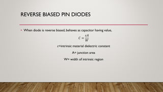 REVERSE BIASED PIN DIODES
 