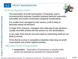 Profit maximization and competitive supply | PPT